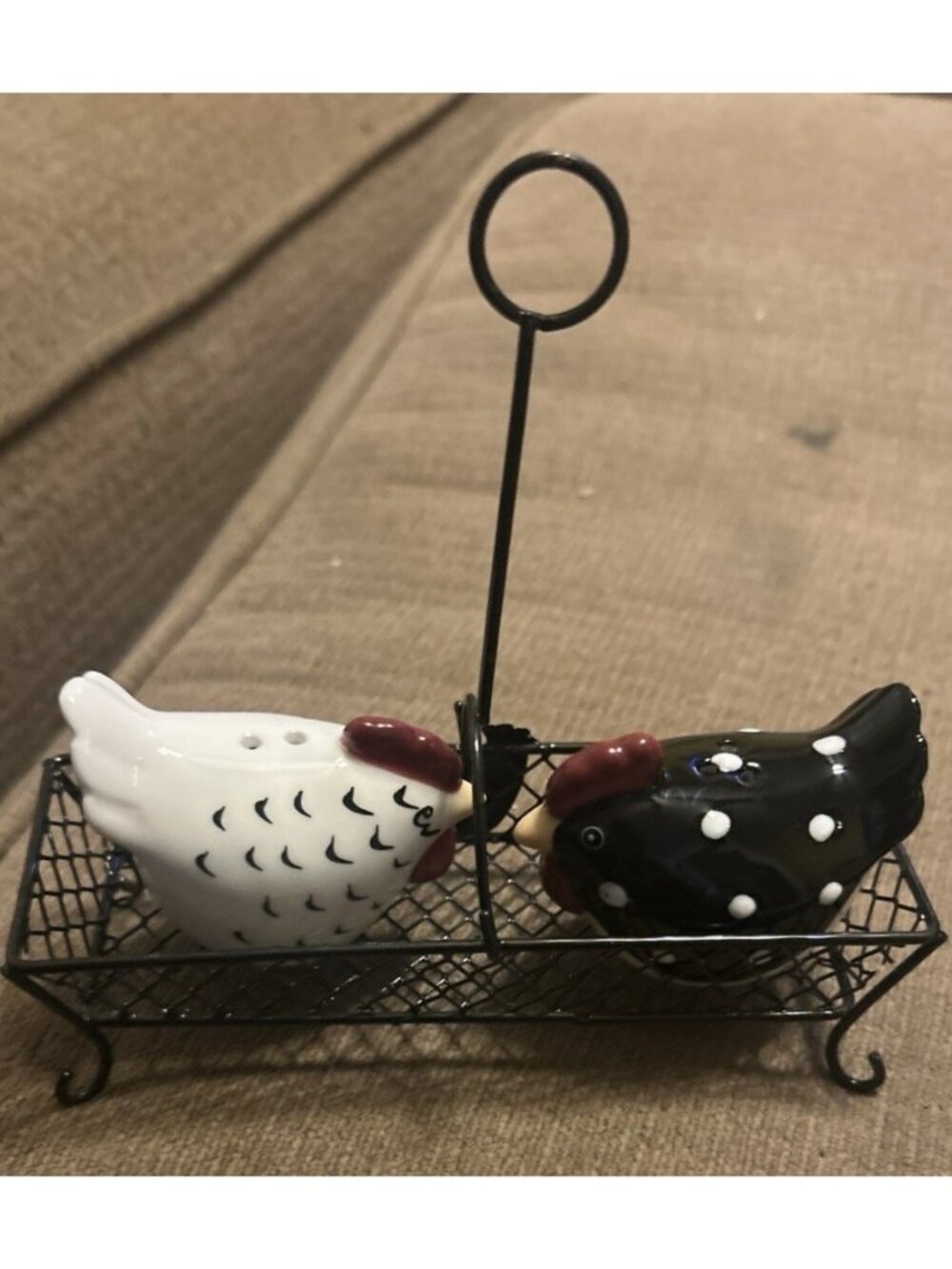 Black & White Farmhouse Cottagecore Rooster Chicken Salt & Pepper Shaker Set